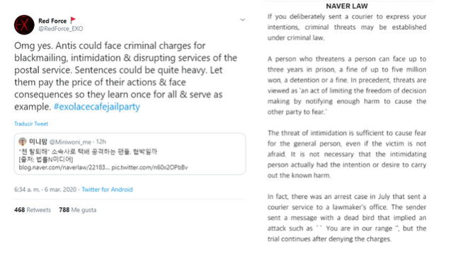 EXO-L ACE podría estar en problemas legales por paquetes contra Chen