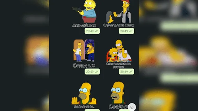 WhatsApp Trucos: conoce cómo obtener los stickers de los personajes de la serie 'Los Simpsons' [FOTOS] 