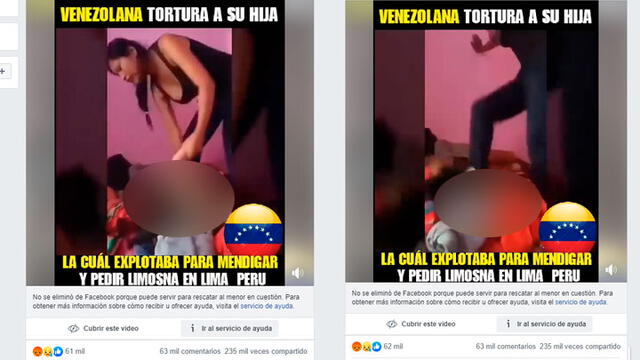 Video fue difundido en Facebook indicando de manera falsa que se trataba de una ciudadana extranjera.