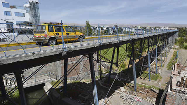 Defensa Civil pide intervenir tres puentes considerados de alto riesgo en Arequipa