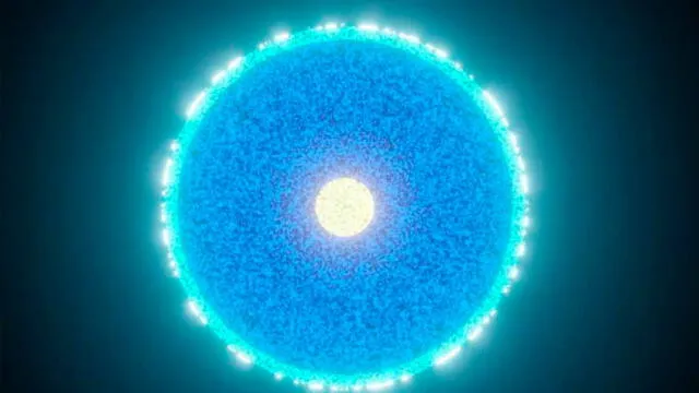 Impresión artística de una estrella subenana de tipo B. Imagen: Universidad de Cambridge.