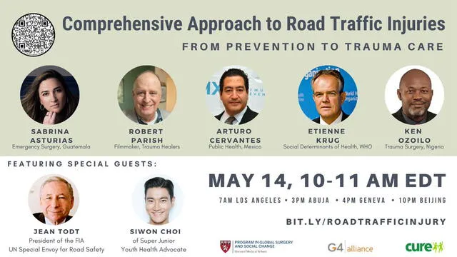 Conferencia de Harvard sobre lesiones en accidentes de tránsito. Foto: PGSSC Harvard Medical School.