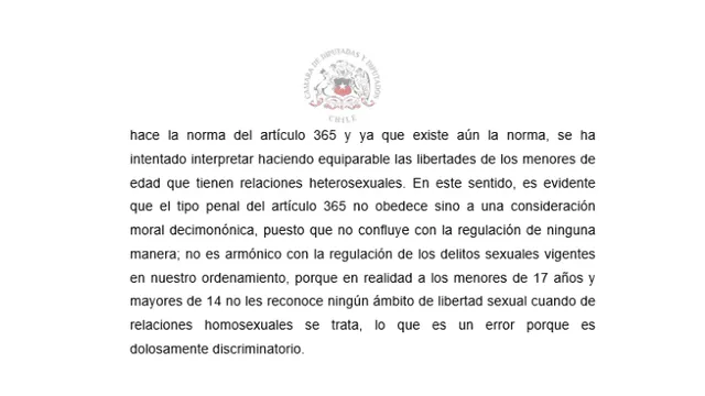 Proyecto de Ley presentado en Chile.