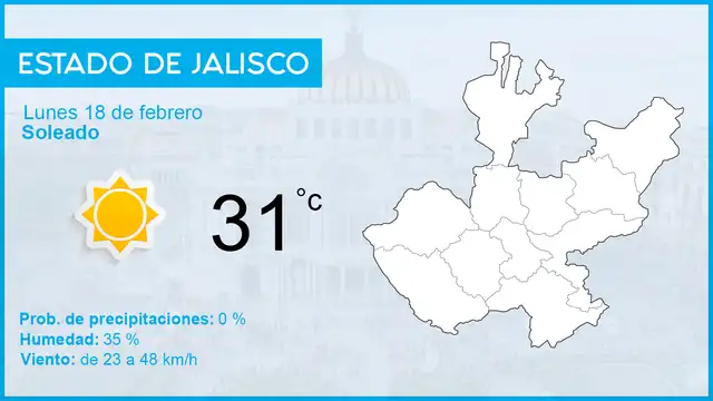 El clima en México hoy lunes 18 de febrero de 2019, según el pronóstico del tiempo
