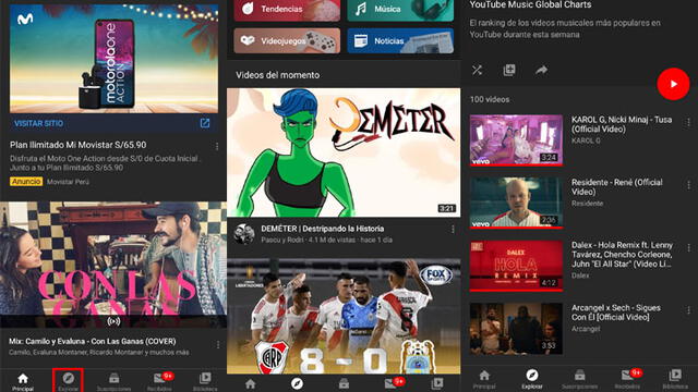 YouTube estrena la pestaña ‘Explorar’