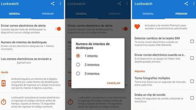 Aplicación Lockwatch