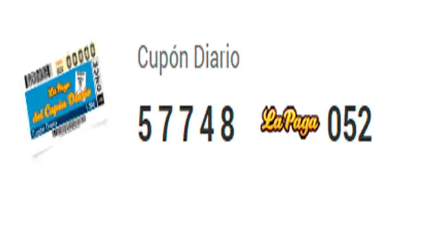 Números ganadores del Cupón Diario y La Paga.