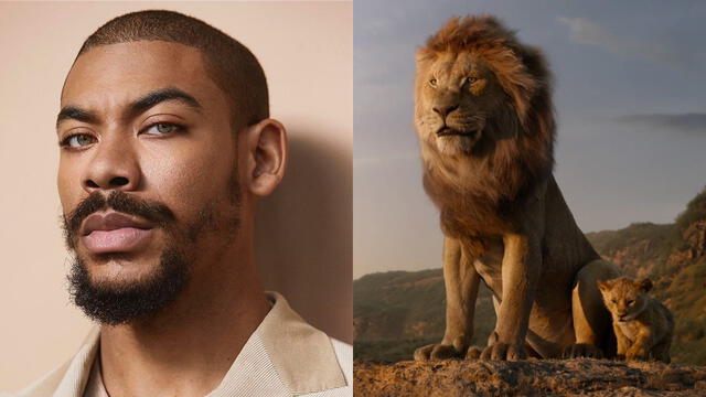 Aaron Pierre prestará su voz a Mufasa. Foto: composición/Instagram/@aaron_peirre1/Disney Pictures