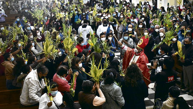 Fe. La Semana Santa en Tacna y Moquegua inició con la celebración del Domingo de Ramos. Luego de dos años de pandemia. Foto: La República