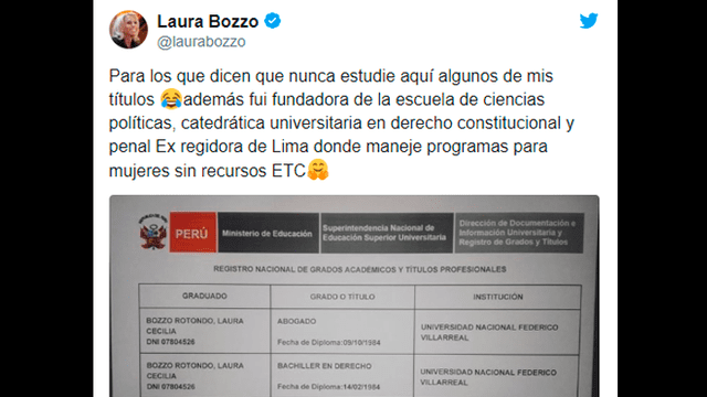 Twitter Laura Bozzo