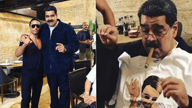 Con habano y degustando jugosa carne, Maduro asiste al restaurante más caro del mundo [VIDEO]