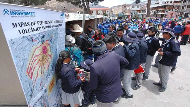 Arequipa: Población de Caylloma conoce sobre los peligros del volcán Sabancaya