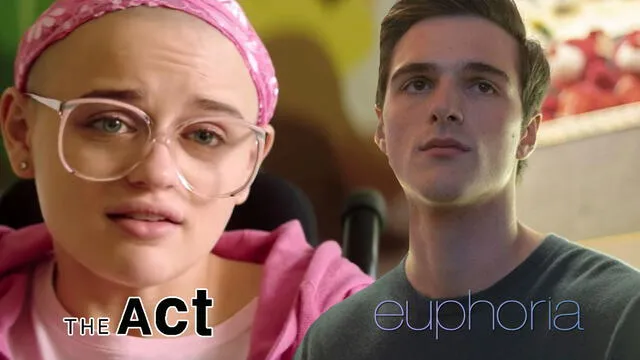 Joey King y Jacob Elordi en Euphoria y The Act - Crédito: Hulu y HBO