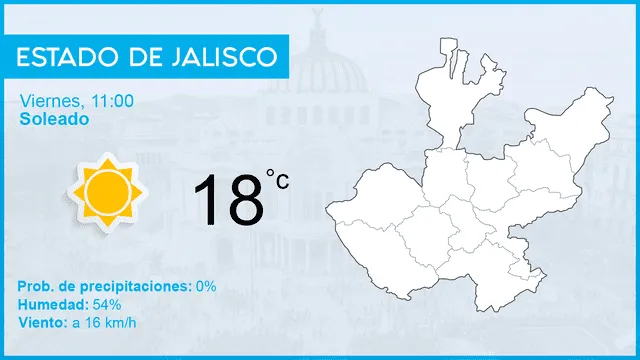 El clima en México por hoy viernes 11 de enero de 2019, de acuerdo al pronóstico del tiempo