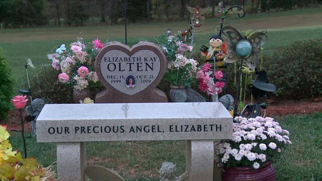 La tumba de la pequeña Elizabeth Olten. Foto: Infobae