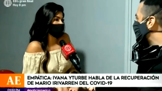 Ivana Yturbe envía a Mario Irivarren un emotivo mensaje tras superar el coronavirus. Foto: Captura América TV.