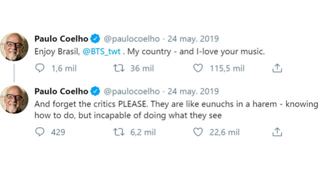 Paulo Coelho sobre BTS