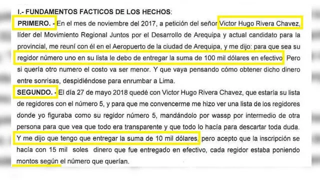 Arequipa: Audio revela que candidato Rivera habría cobrado cupo [VIDEO Y AUDIO] 