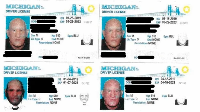 Los investigadores hallaron 83 licencias de conducir falsas tras la detención de Colletti. Foto: Oficina del Fiscal de EE.UU.