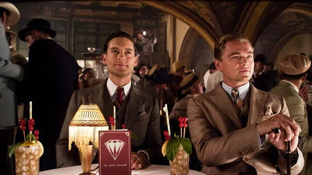Tobey Maguire y Leonardo DiCaprio en The great Gasby. Foto: Warner Bros.