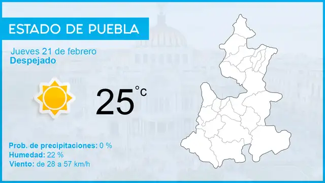 Conoce el clima en México hoy jueves 21 de febrero, según el pronóstico del tiempo Conoce el clima en México hoy jueves 21 de febrero, según el pronóstico del tiempo