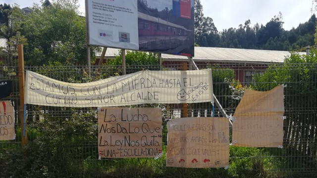 Las autoridades de Chile decidieron cerrar el colegio contaminado con aguas servidas. Foto: Difusión