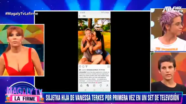 Hija de Vanessa Terkes se luce con su novia en programa de Magaly Medina