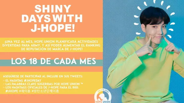 Campaña Shiny days with J-Hope. Foto: @JhopeGlobal