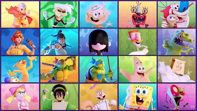 Nickelodeon ya presentó la lista de personajes que podrás elegir al jugar. Foto: Captura de YouTube