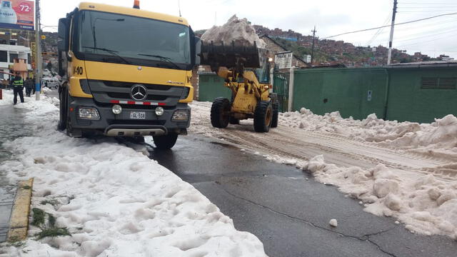 Limpieza de calles en Puno