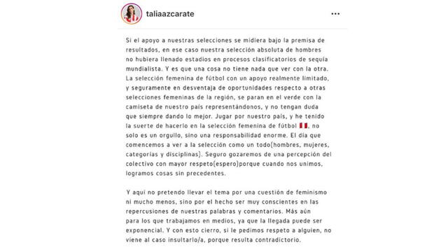 Instagram de Talía Azcarate
