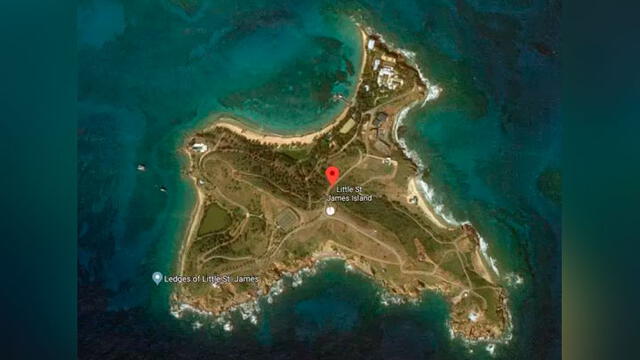 La isla de Jeffrey Epstein se ubica en el Caribe, entre las Islas Vírgenes de Estados Unidos. Foto: Google Maps.