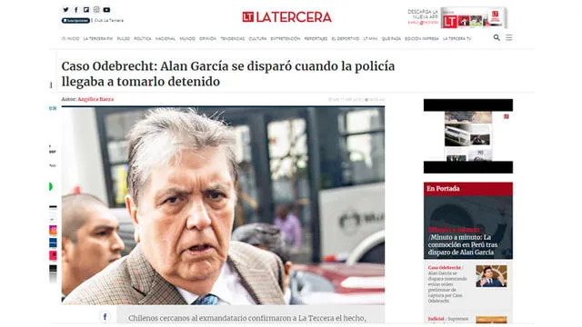 Alan García: medios internacionales informan sobre su intento de suicidio