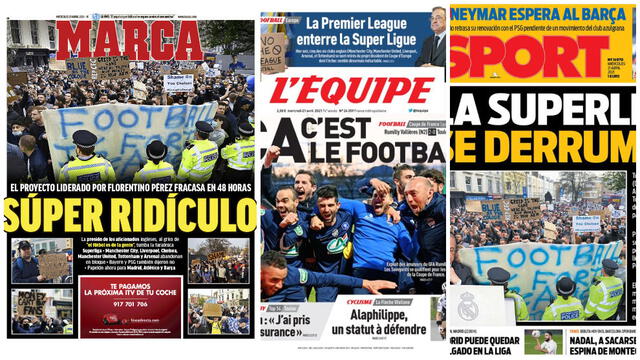 Diarios Marca, L'Equipe y Sport.