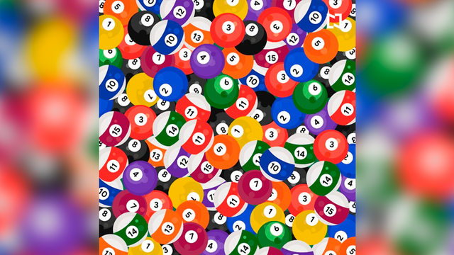 Reto visual: ¿puedes encontrar las cinco bolas de color negro con el número tres?
