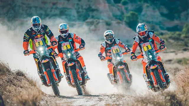Las motos KTM 450 son la marca y modelo que predominan en la categoría del Dakar. Foto: difusión