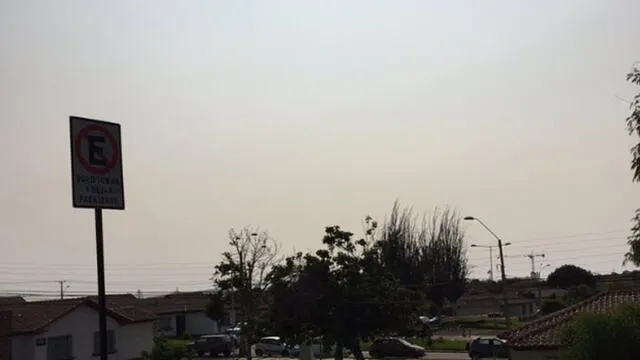 La Serena, en Chile, presenció la nube de humo. Foto: Twitter