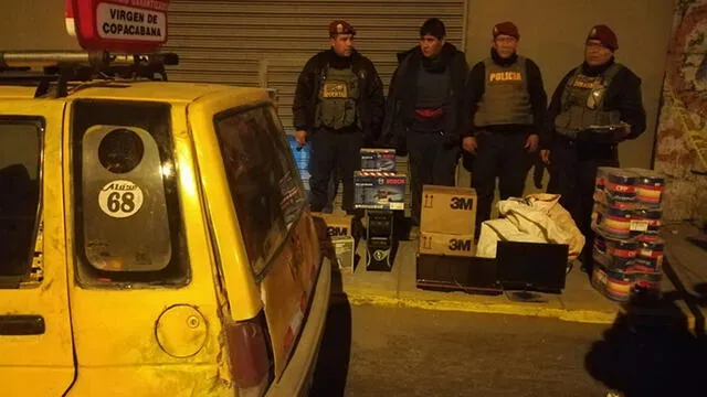 Arequipa: Detienen a taxista con bienes y S/ 20 mil robados de tienda de pinturas [FOTOS]