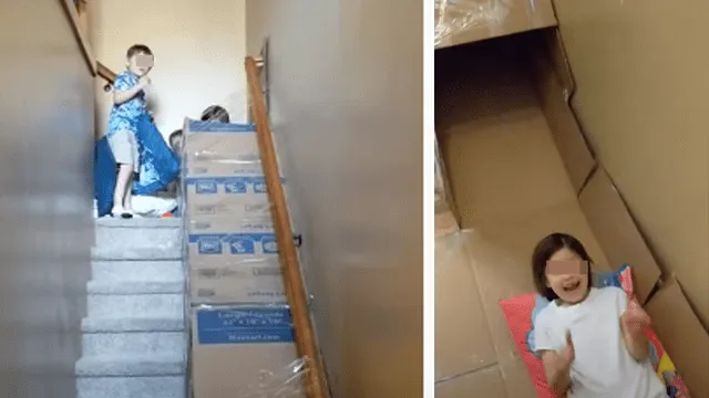 YouTube viral: niños juegan con ‘columpio de cartón’ para evitar aburrirse durante la cuarentena