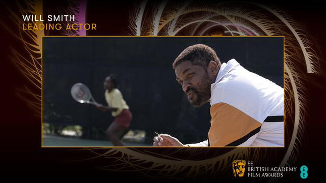 Mejor actor principal: Will Smith. Foto: Twitter/@BAFTA