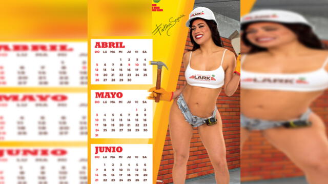 Fátima Segovia es parte de un calendario 2020 que promociona conocida marca de ladrillos. (Foto: captura)
