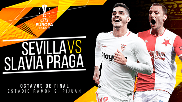Sevilla vs Slavia Praga empataron 2-2 en la ida de los octavos de la Europa League