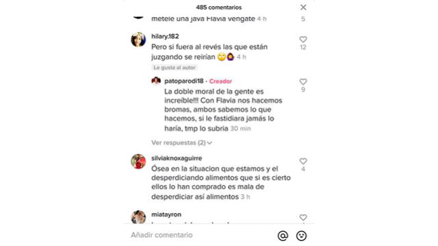 La pesada broma de Patricio Parodi a Flavia Laos en TikTok, generó opiniones divididas entre sus seguidores.