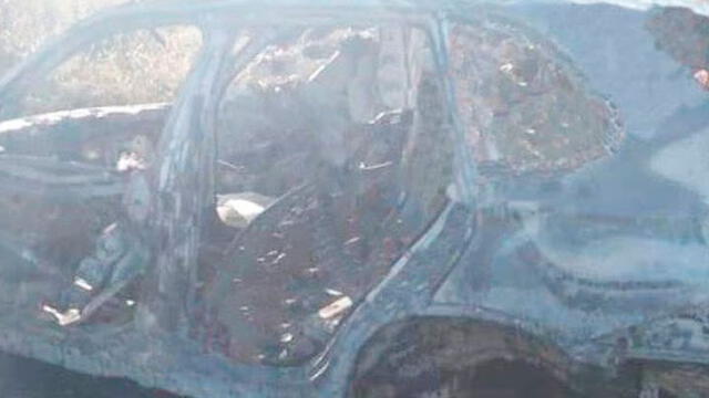 Las autoridades encontraron un vehículo incinerado y varios cadáveres regados, tras la disputa entre los criminales de 'el Mencho' y 'El Marro'. Foto: Difusión