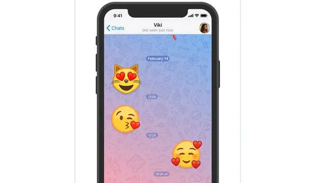 Emojis animados en Telegram