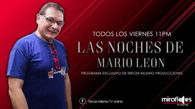 Afiche de "Las noches con Mario León". Foto: Facebook
