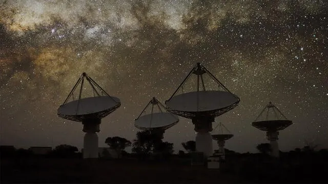 Matriz de telescopios Pathfinder, en Australia. Fuente: Csiroscope.