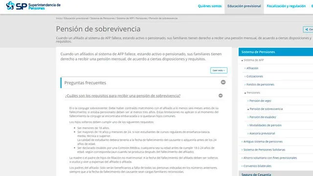 Requisitos para ser un beneficiario de pensión de sobrevivencia en Chile