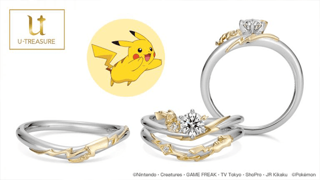 Presentan colección oficial de anillos de compromiso inspirados en Pokémon [FOTOS]