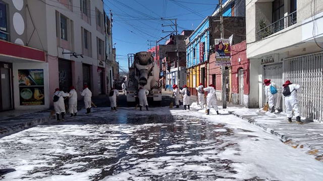 Limpiaron las principales calles del Cercado de Arequipa.